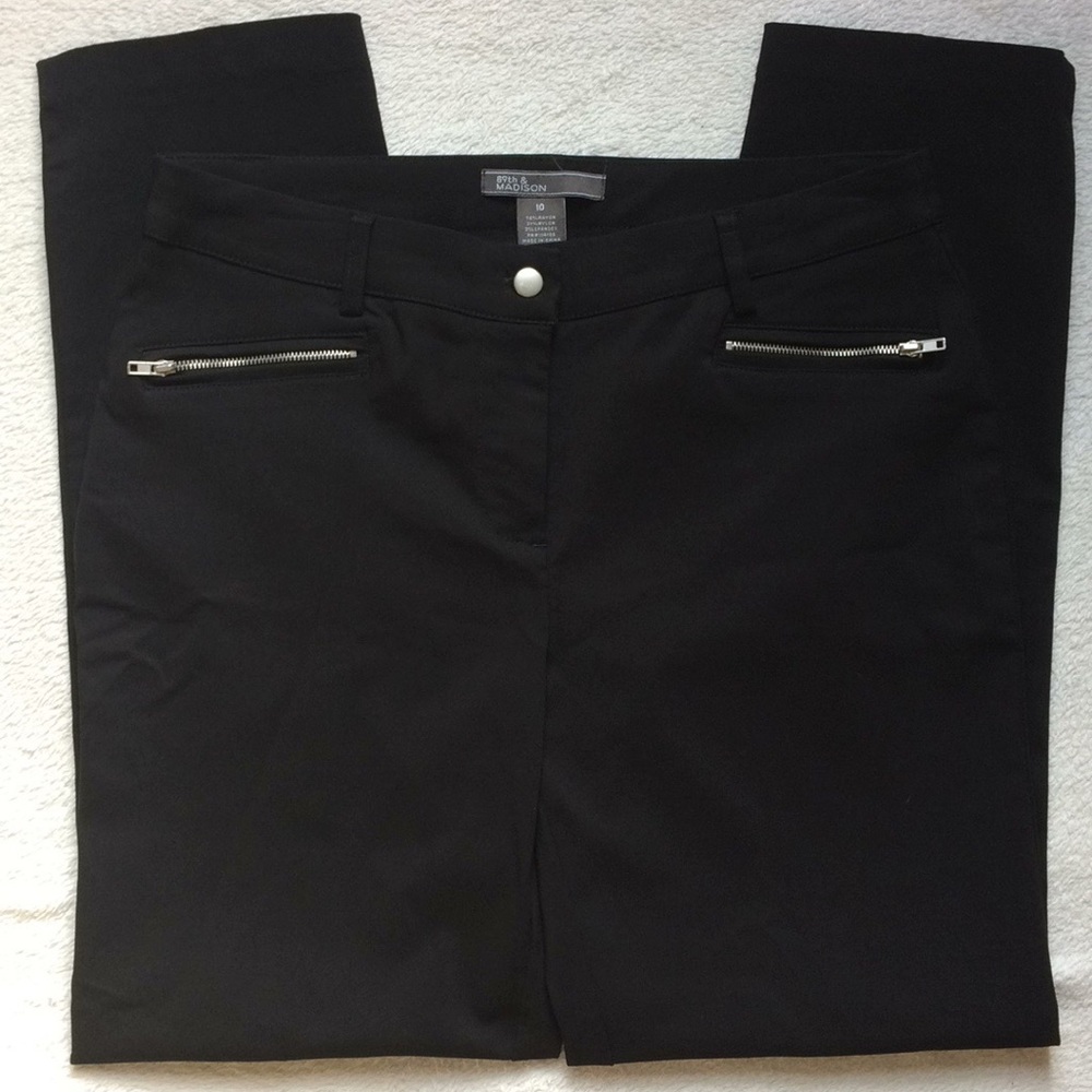 89th and Madison Black skinny leg dress pants